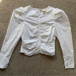 White blouse with puffy sleeves